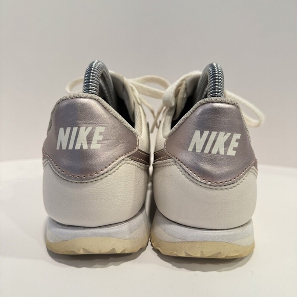 Nike Cortez Basic Leather Cream Metallic Bronze Swoosh Youth Classic L.A. Shoes - Picture 3 of 13